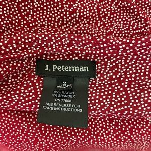 J Peterman Womens Red White Polka Dot skirt